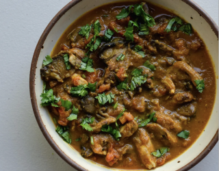 Sautéed Pink Oyster Mushrooms with Sri Lankan Spices