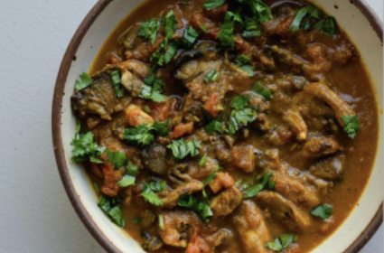 Sautéed Pink Oyster Mushrooms with Sri Lankan Spices